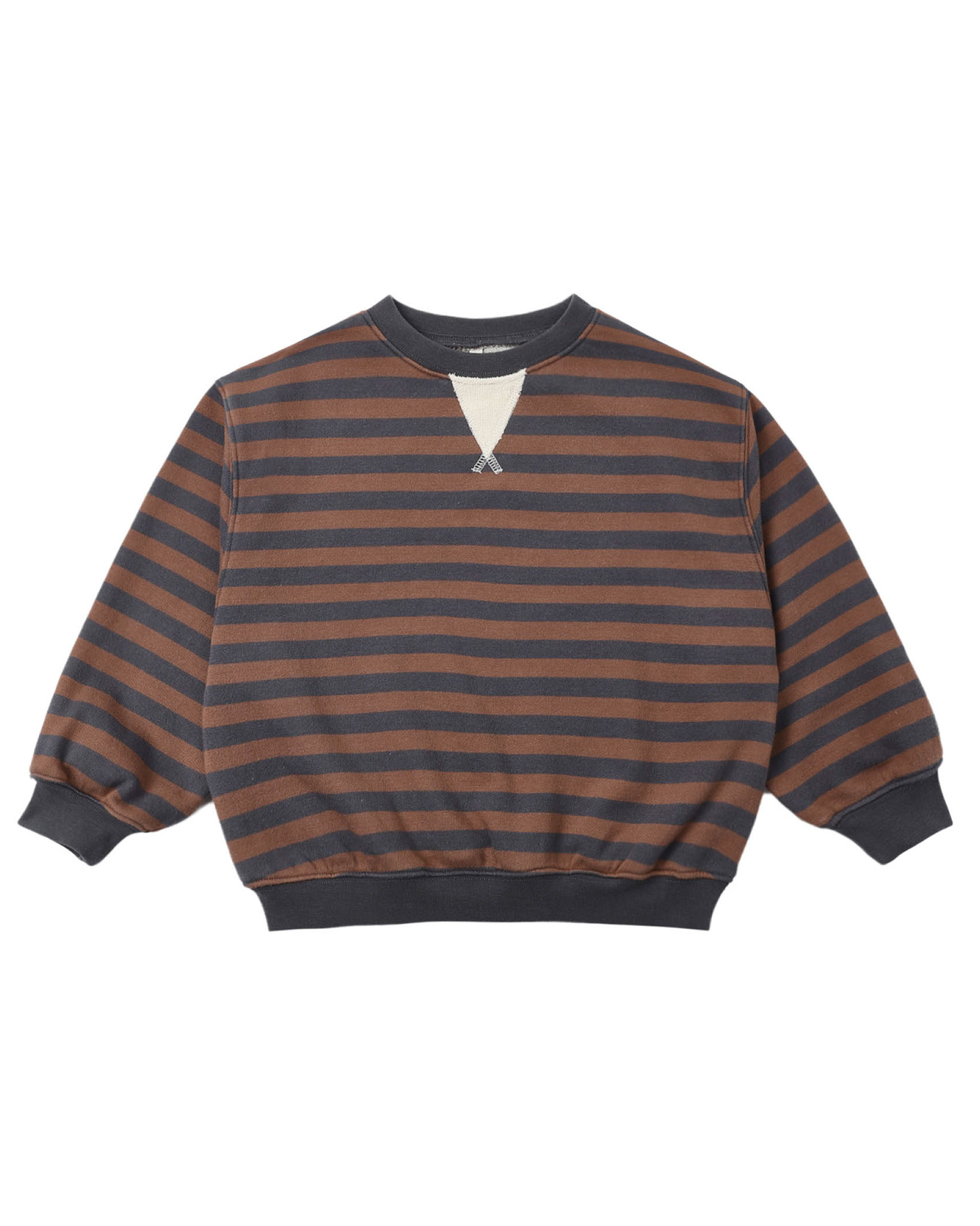 Rylee and Cru Rylee & Cru Mulberry Stripe Oversized Crew