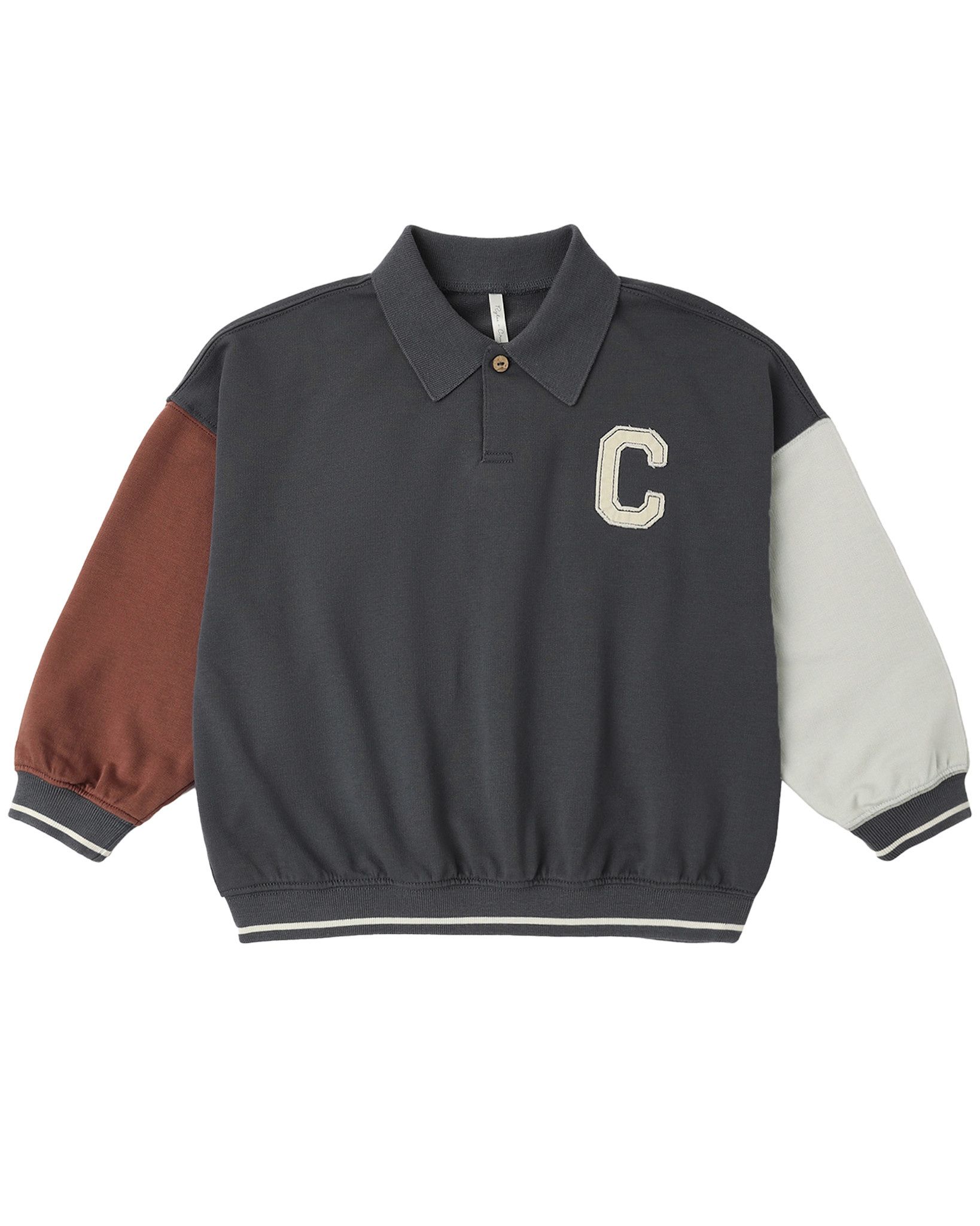 Rylee and Cru Rylee & Cru Color Block Collared Sweatshirt