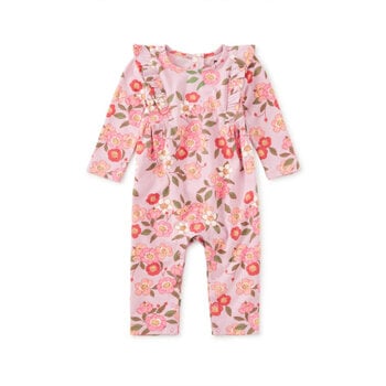 Tea Collection Tea Ruffle Shoulder Baby Romper