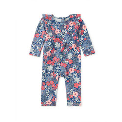 Tea Collection Tea Ruffle Shoulder Baby Romper