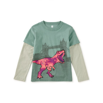 Tea Collection Tea Tower Bridge T.Rex Layered Tee