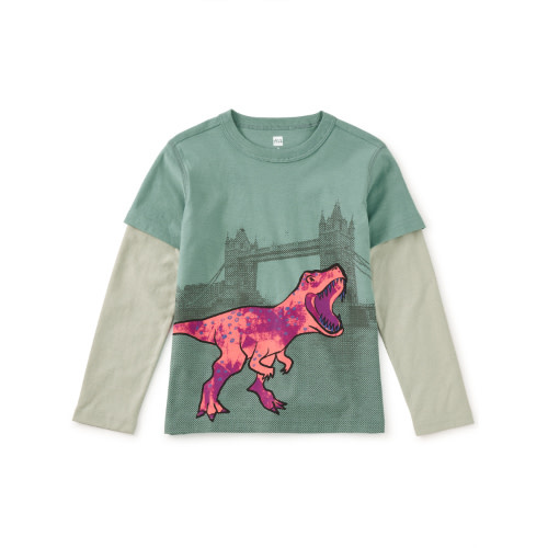 Tea Collection Tea Tower Bridge T.Rex Layered Tee