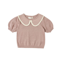Rylee and Cru Rylee & Cru Pointelle Collared Top