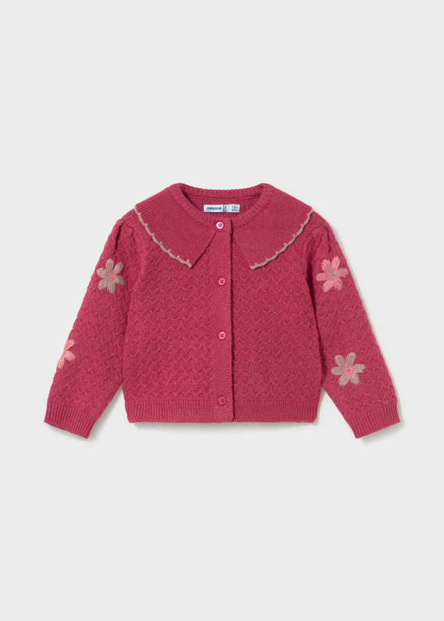 Mayoral Mayoral Floral Embroidered Cardigan