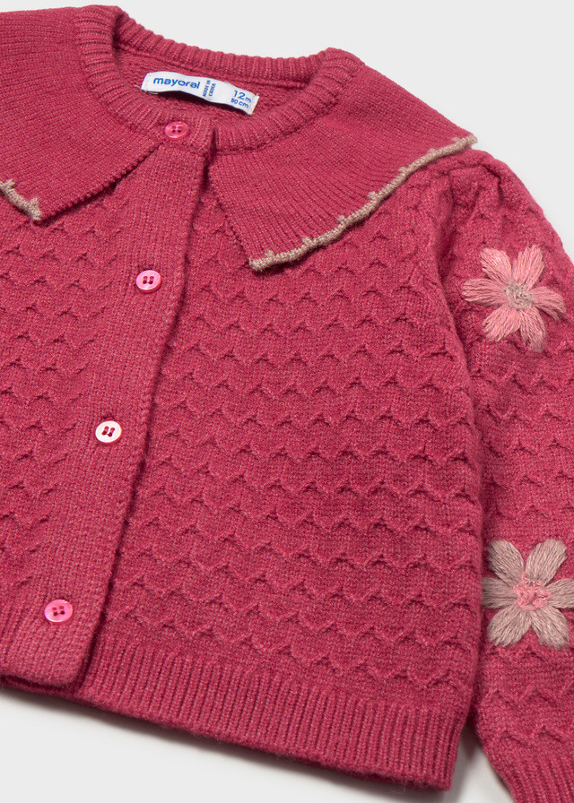 Mayoral Mayoral Floral Embroidered Cardigan