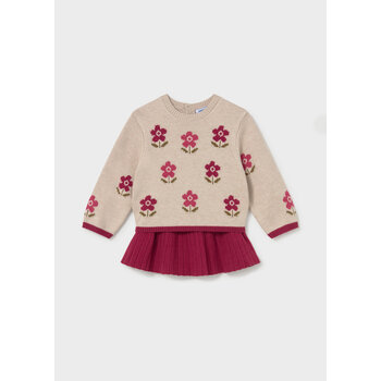 Mayoral Mayoral Floral Tricot Set