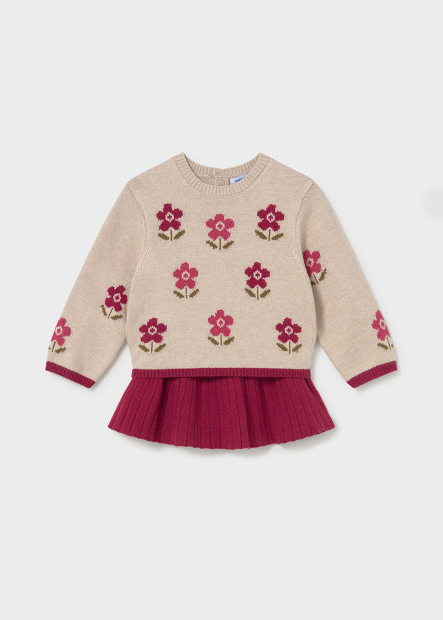 Mayoral Mayoral Floral Tricot Set