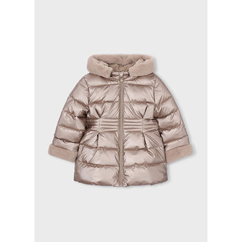 Mayoral Mayoral Metallic Faux Fur Puffer Jacket
