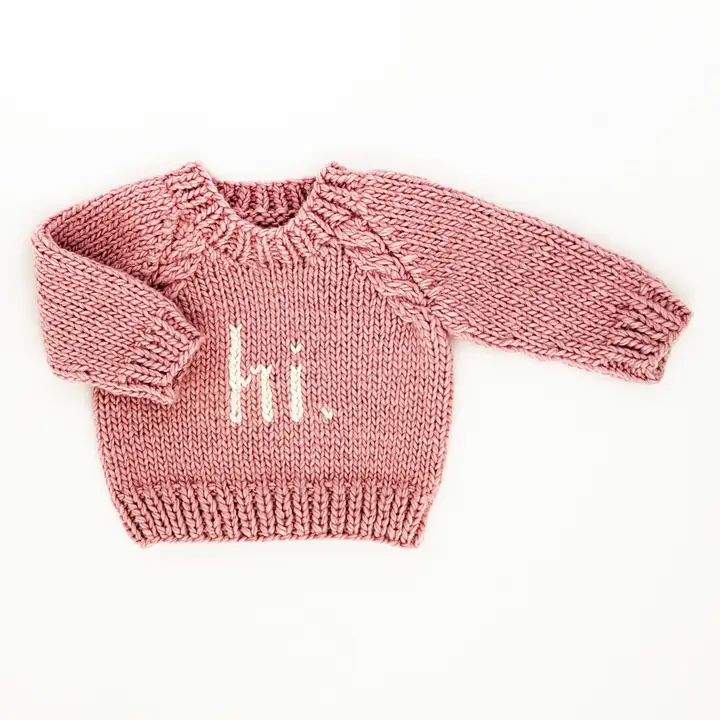 Huggalugs Huggalugs Hi. Rosy Crew Neck Sweater