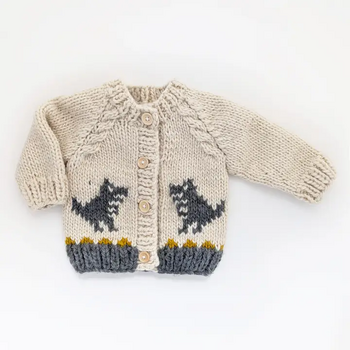 Huggalugs Huggalugs T-Rex Cardigan Sweater