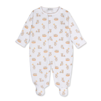 kissy kissy Kissy Kissy Bearly Blessed Zipper Footie