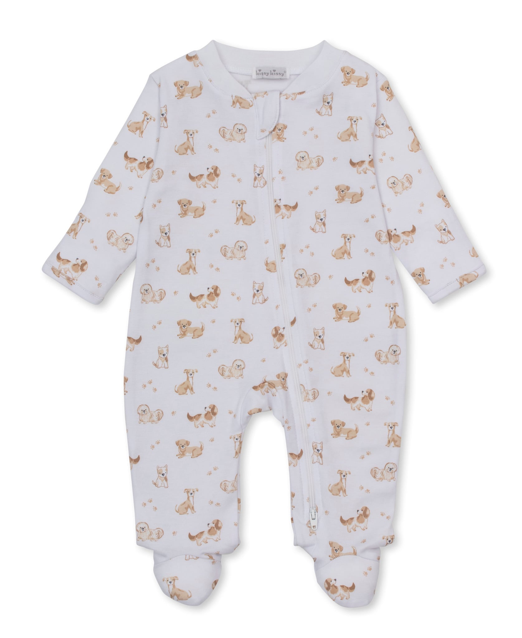 kissy kissy Kissy Kissy Puppy Paws Zipper Footie