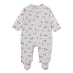 kissy kissy Kissy Kissy Puppy Paws Jacquard Zipper Footie