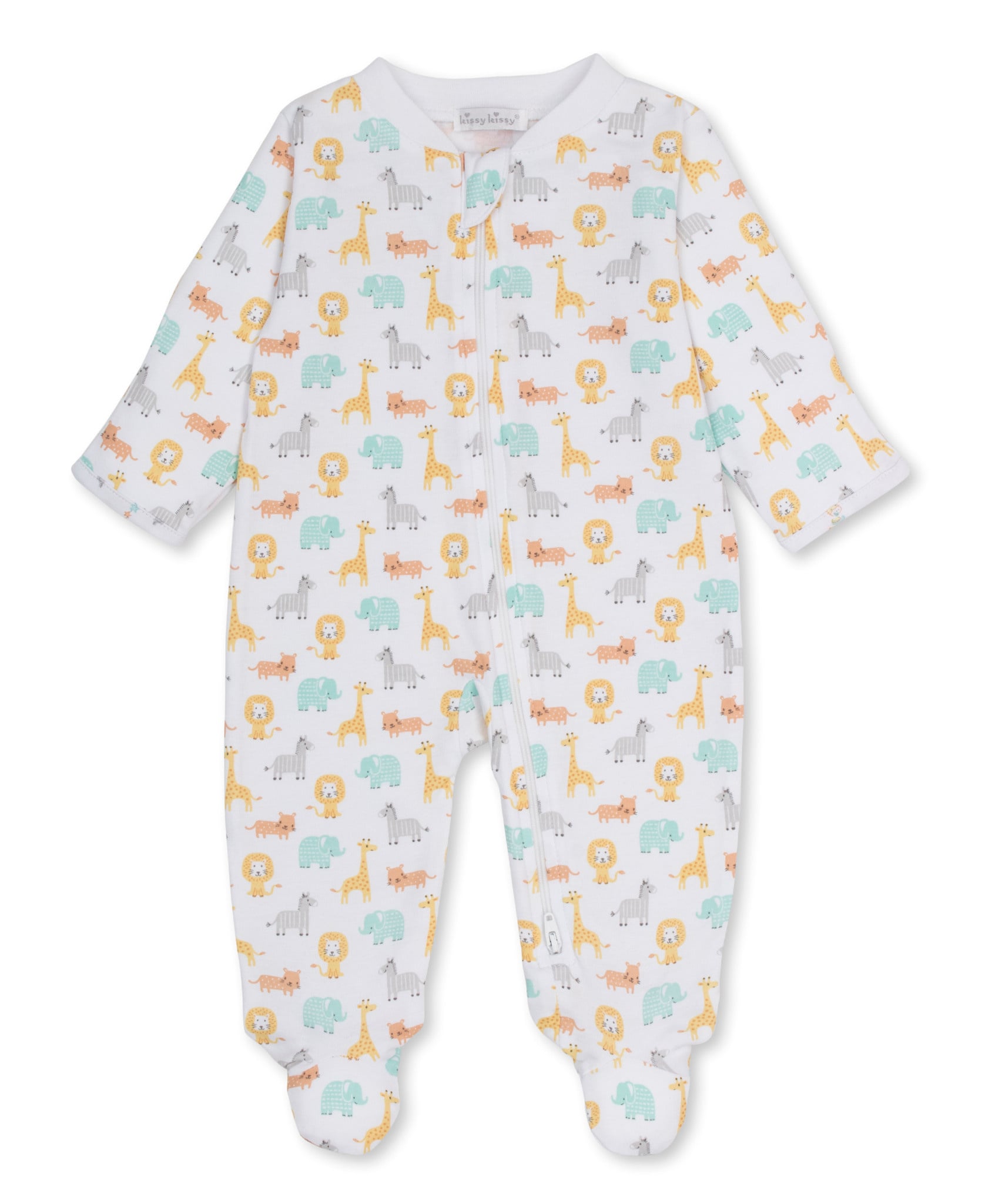 kissy kissy Kissy Kissy Baby Jungle Crew Zipper Footie