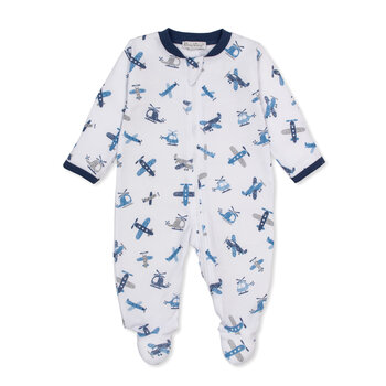 kissy kissy Kissy Kissy Awesome Aircraft Zip Footie