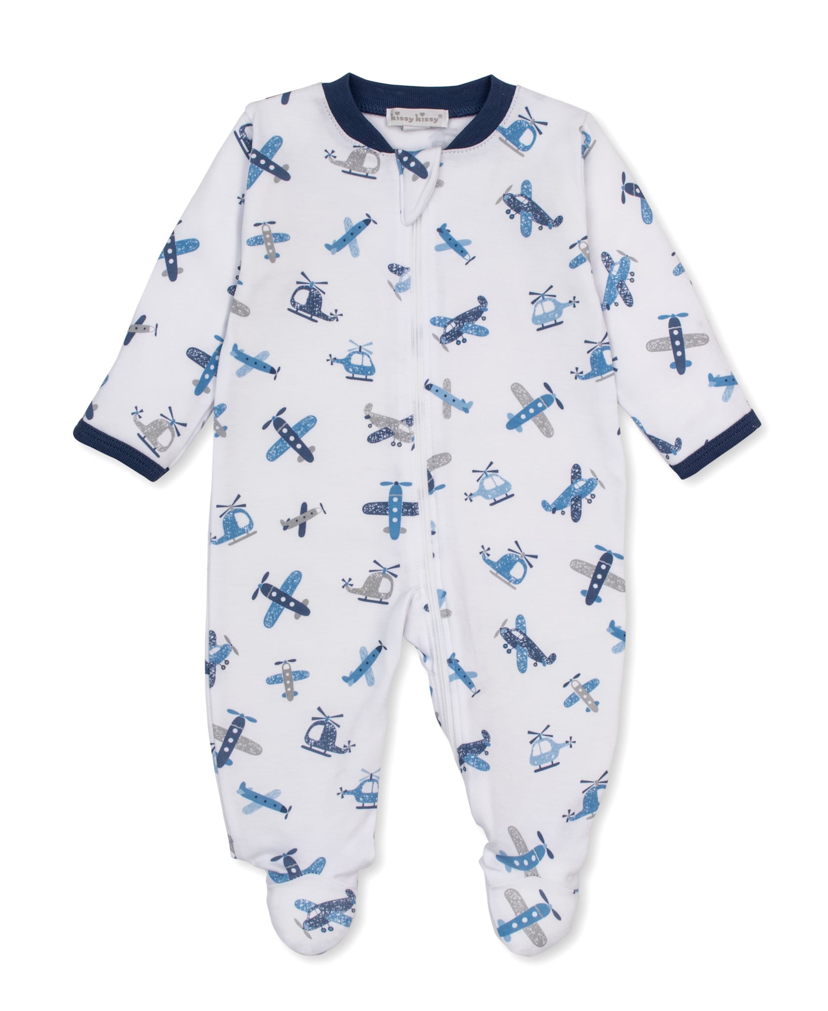 kissy kissy Kissy Kissy Awesome Aircraft Zip Footie
