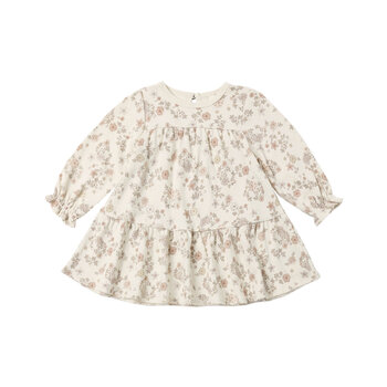 Quincy Mae Quincy Mae Floral Vine Tiered Jersey Dress