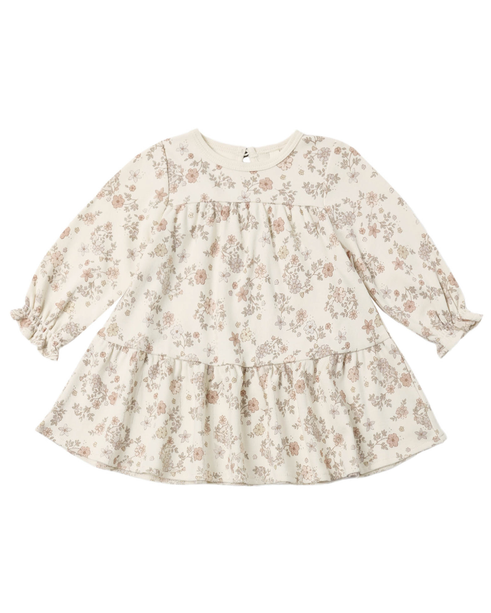 Quincy Mae Quincy Mae Floral Vine Tiered Jersey Dress