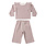 Quincy Mae Quincy Mae Stripe Ruffle Cozy Set