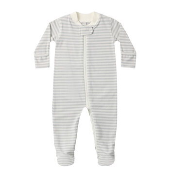 Quincy Mae Quincy Mae Cloud Stripe Long Sleeve Sleeper Footie