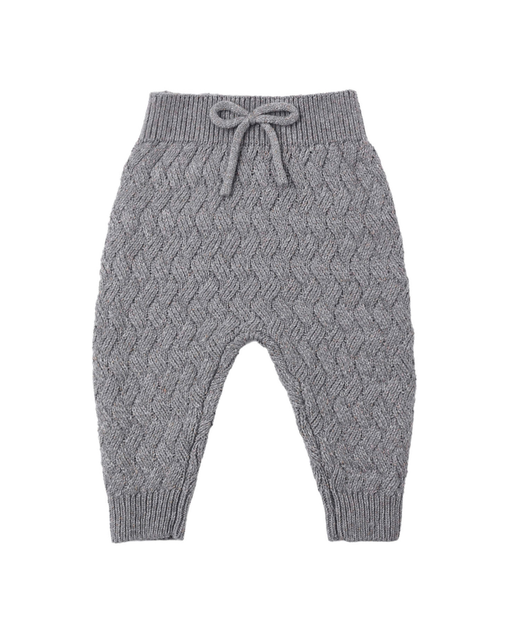 Quincy Mae Quincy Mae Heathered Slate Knit Sweater & Pant Set