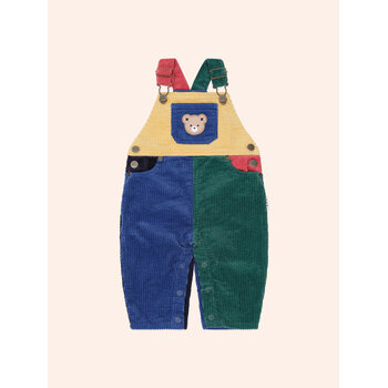Huxbaby Huxbaby Blue Color Block Cord Overalls