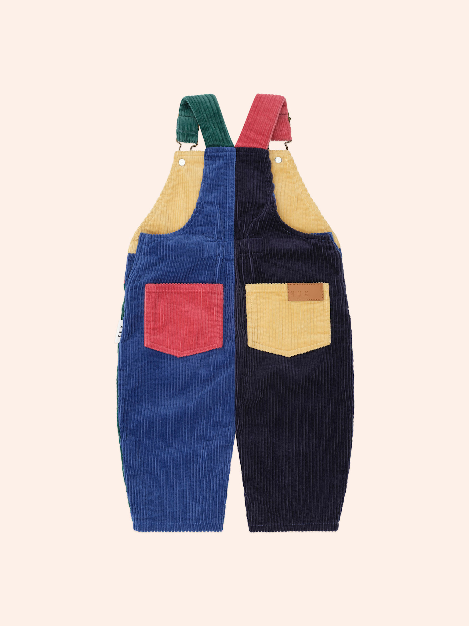 Huxbaby Huxbaby Blue Color Block Cord Overalls