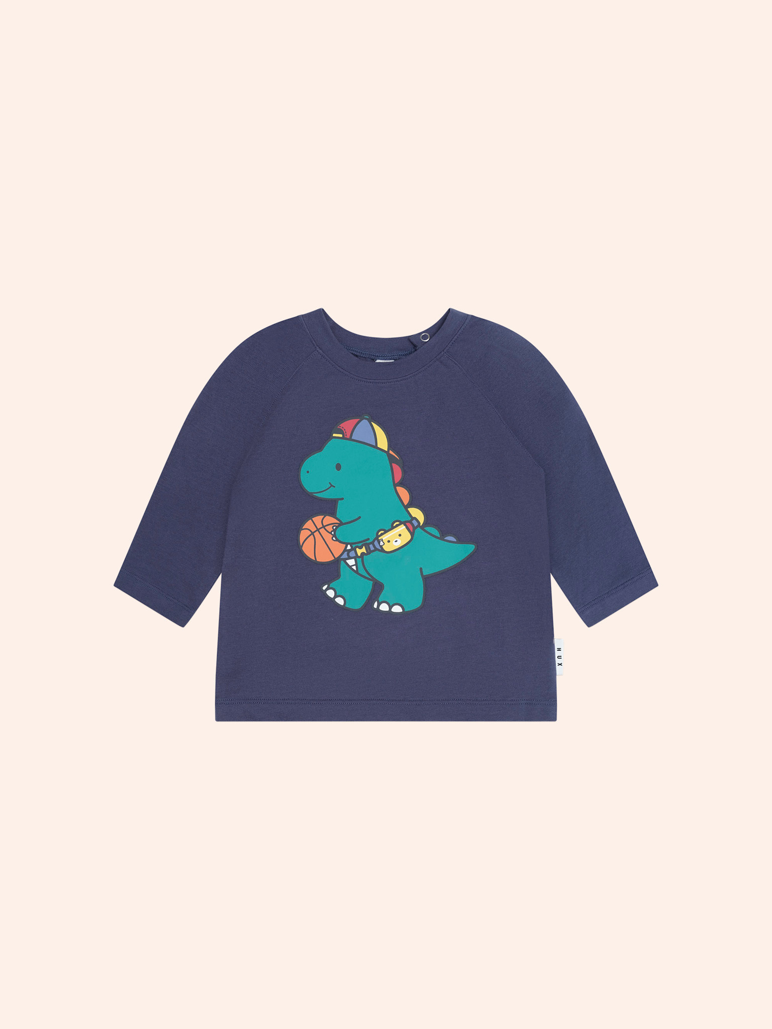 Huxbaby Huxbaby Baller Dino Raglan Top