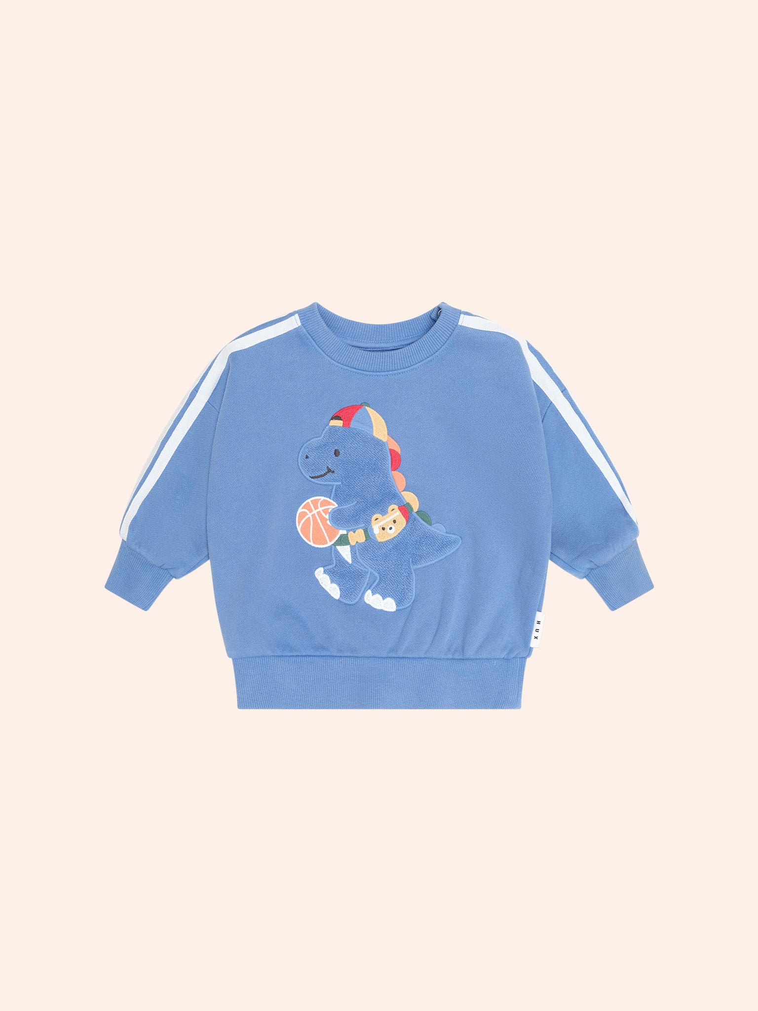 Huxbaby Huxbaby Baller Dino Sporty Stripe Sweatshirt