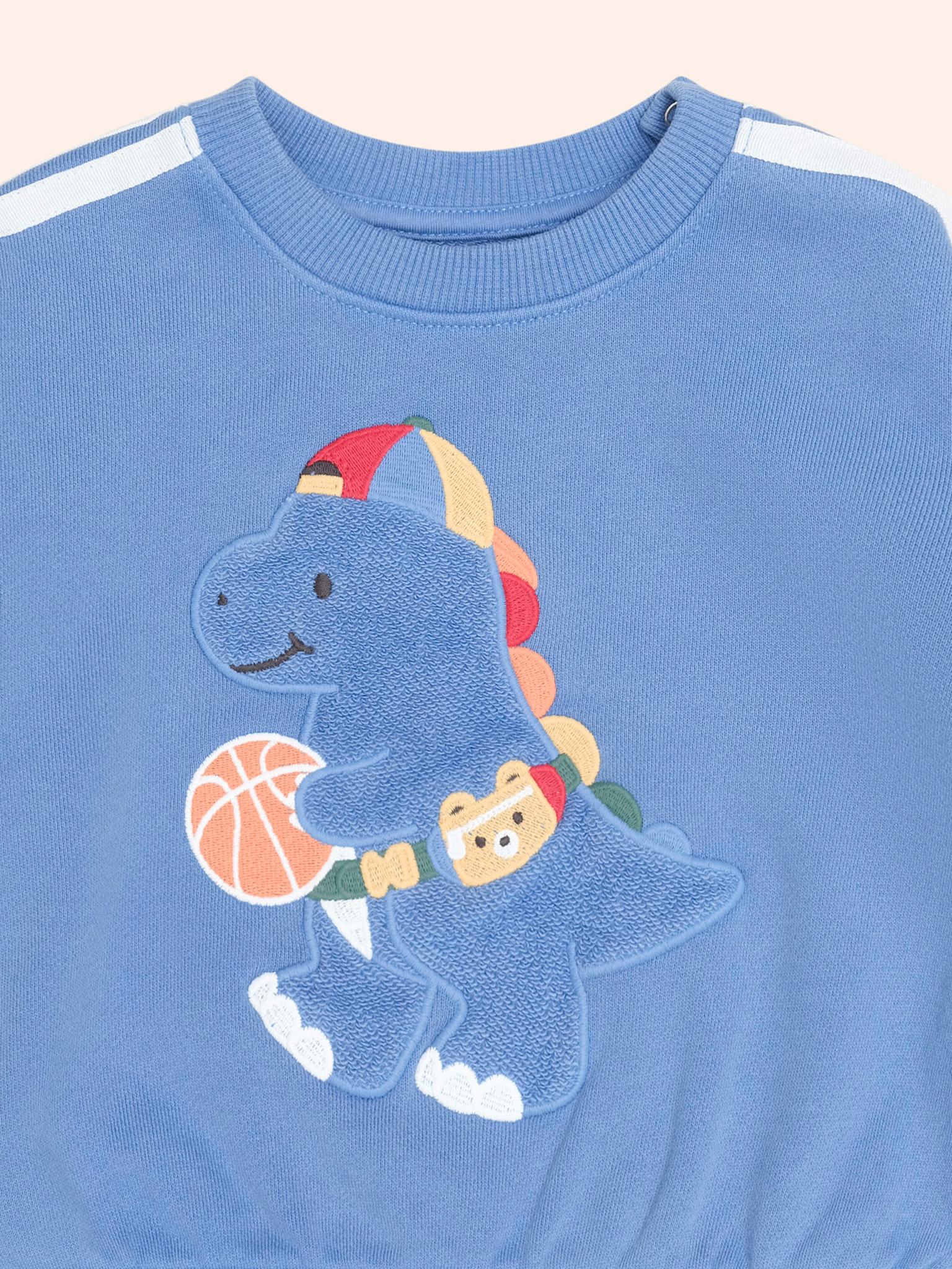 Huxbaby Huxbaby Baller Dino Sporty Stripe Sweatshirt
