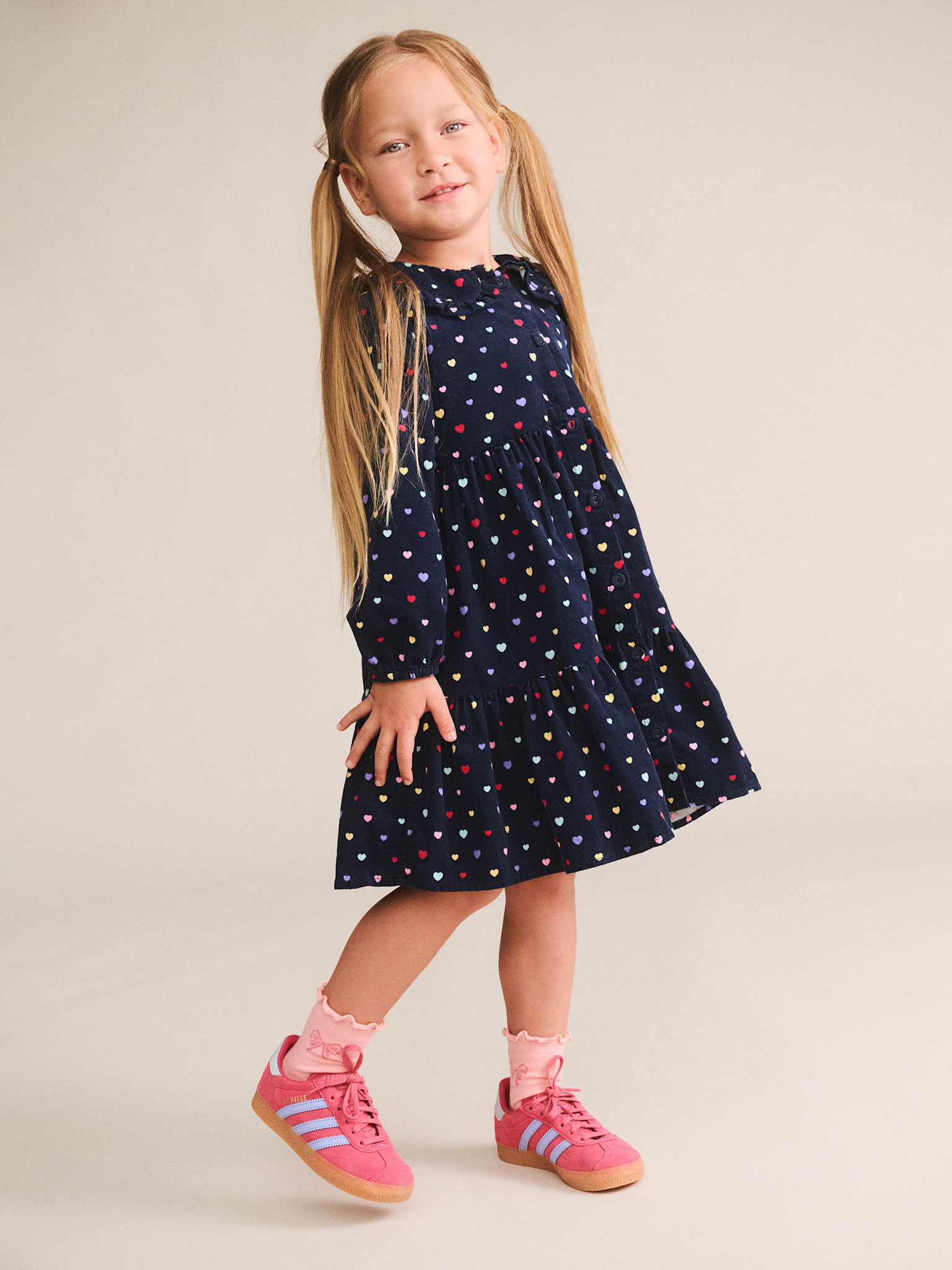 Huxbaby Huxbaby Heart Cord Collar Dress
