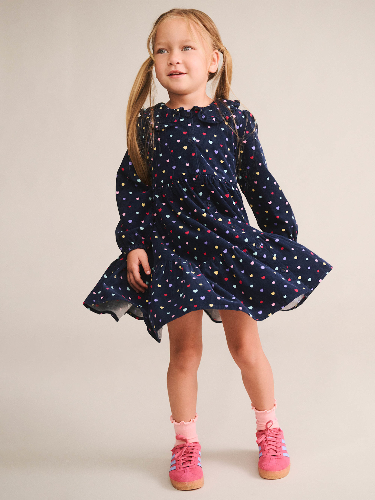 Huxbaby Huxbaby Heart Cord Collar Dress