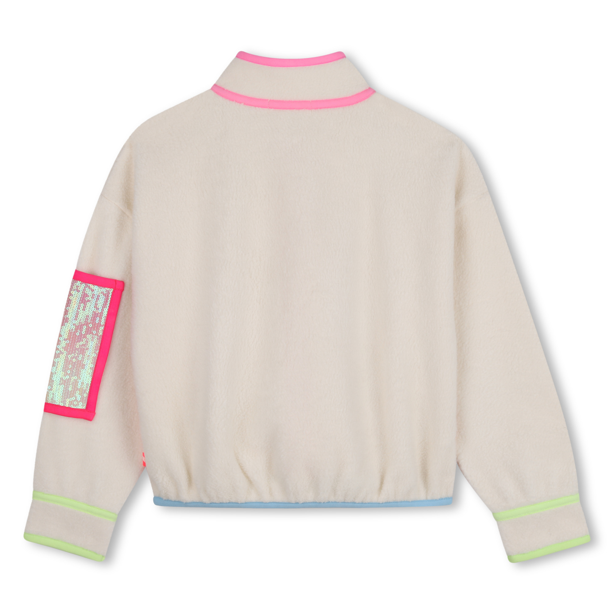 Billieblush Billieblush Faux Shearling Zip Up Sweatshirt