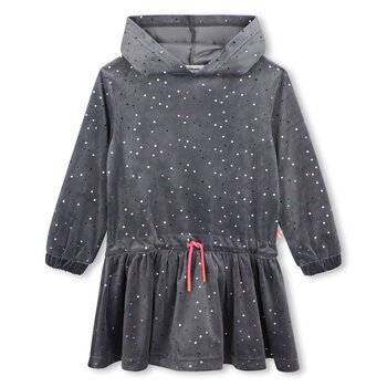 Billieblush Billieblush Embellished Velvet Hooded Dress