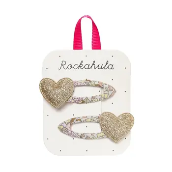 Rockahula Fairytale Floral Heart Clips