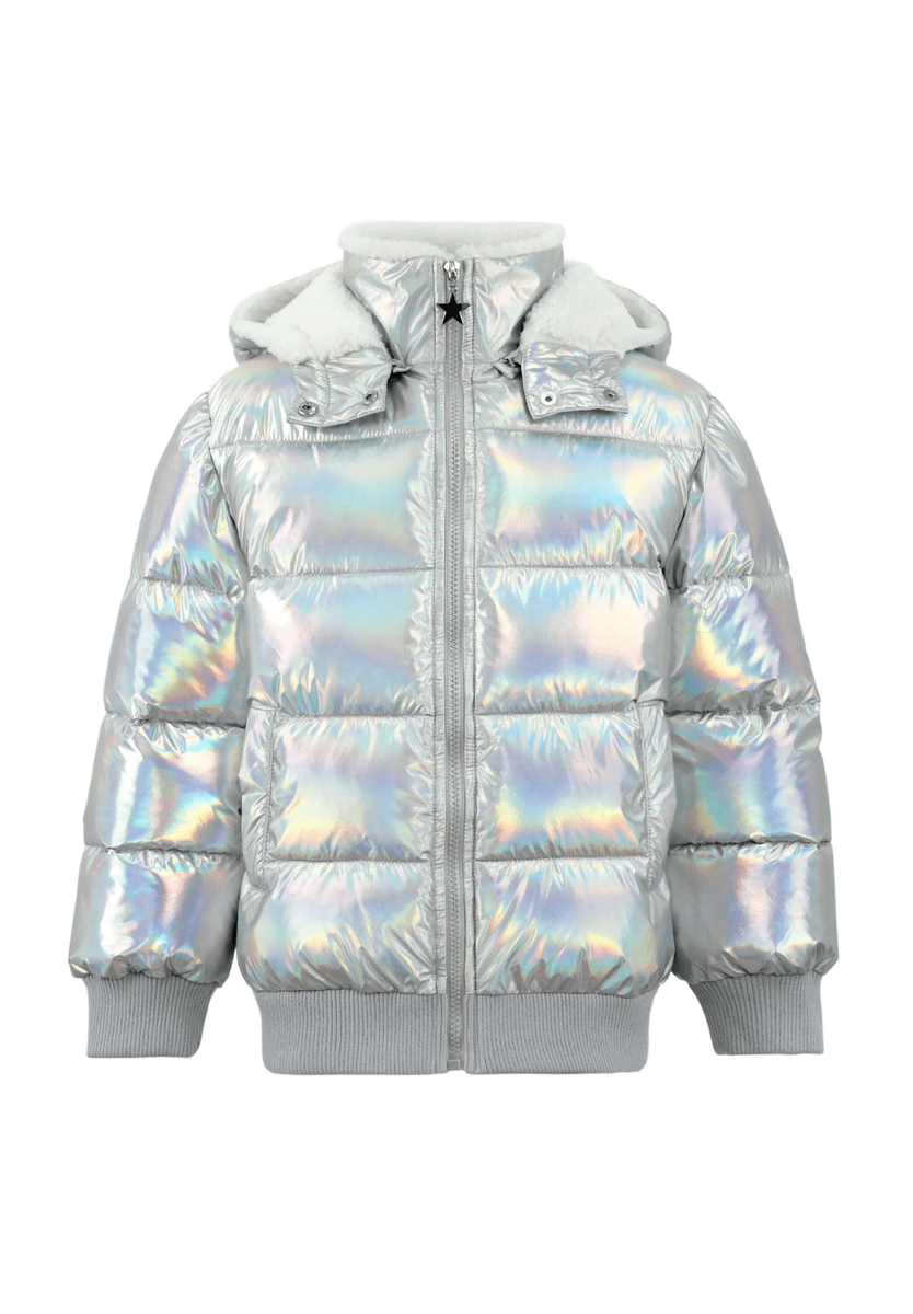 Lola & the Boys Lola & The Boys Hologram Rainbow Puffer