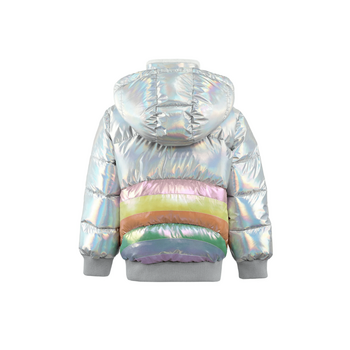 Lola & the Boys Lola & The Boys Hologram Rainbow Puffer
