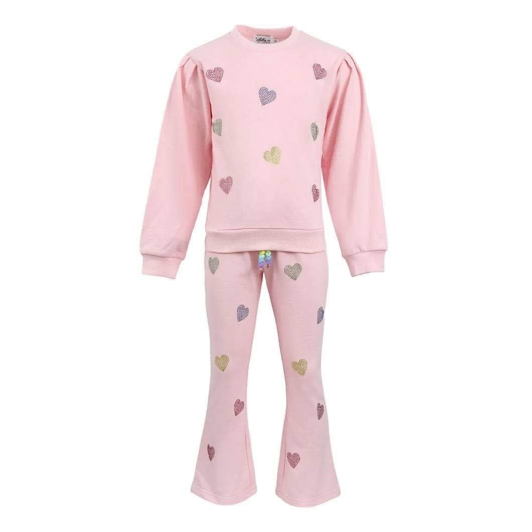 Lola & the Boys Lola & The Boys Pink Crystal Hearts Set