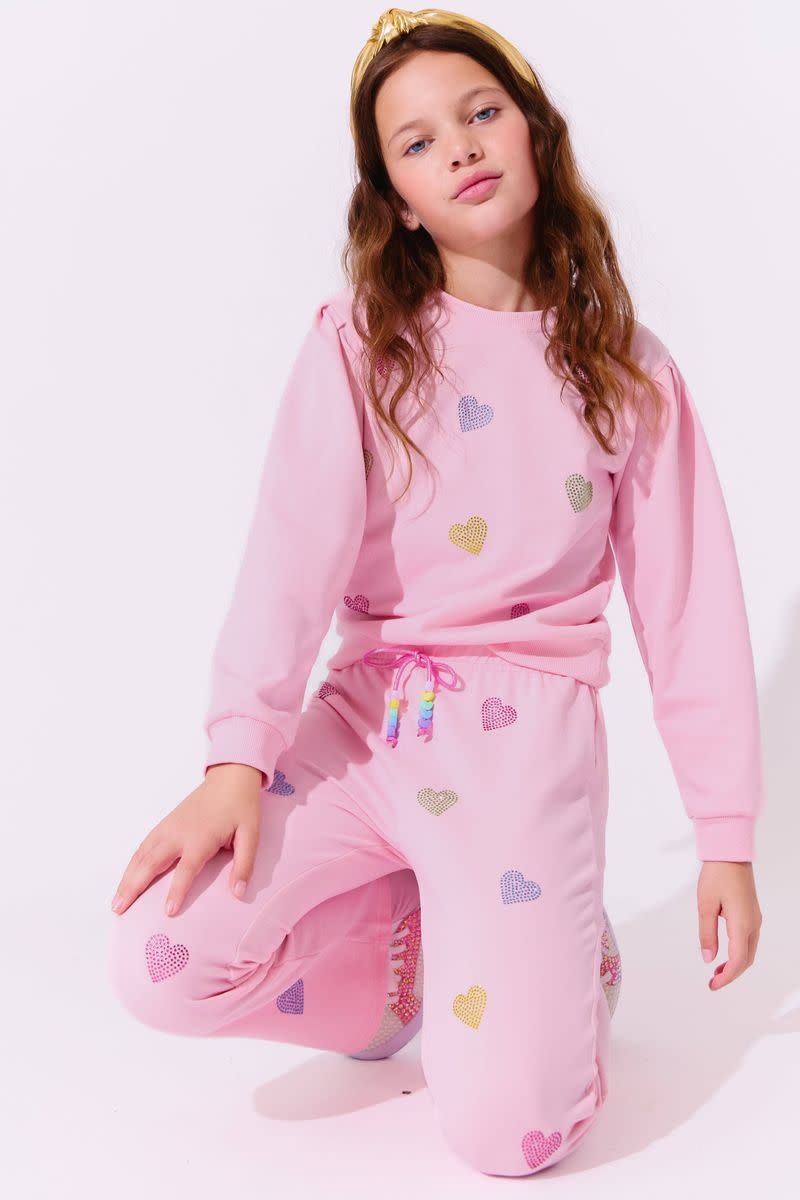 Lola & the Boys Lola & The Boys Pink Crystal Hearts Set