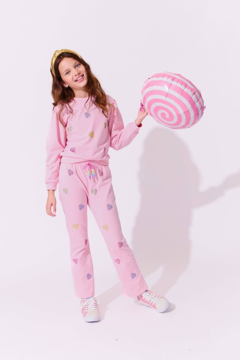 Lola & the Boys Lola & The Boys Pink Crystal Hearts Set