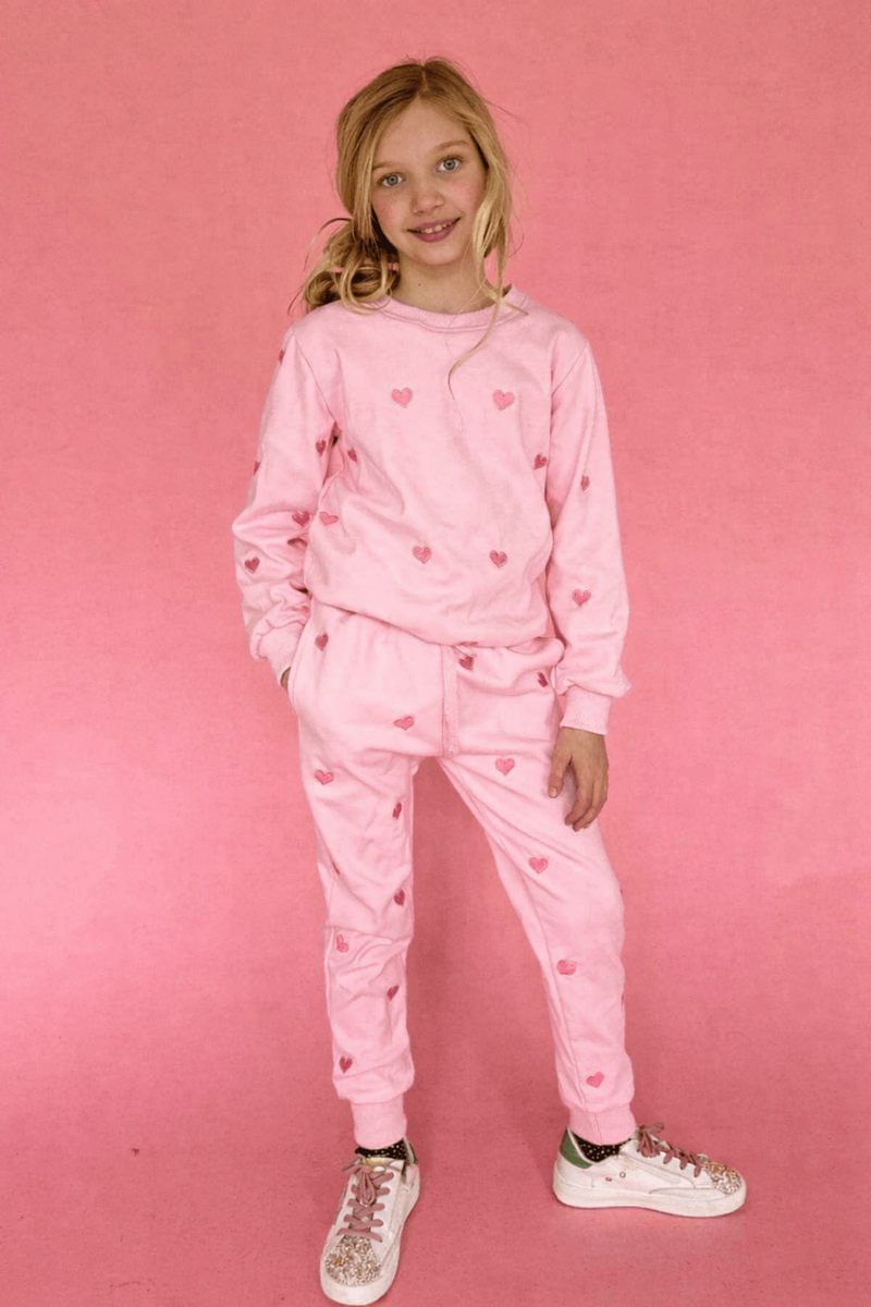 Lola & the Boys Lola & The Boys Full Hearts Jogger Set