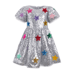 Lola & the Boys Lola & The Boys Sparkle Rainbow Star Dress