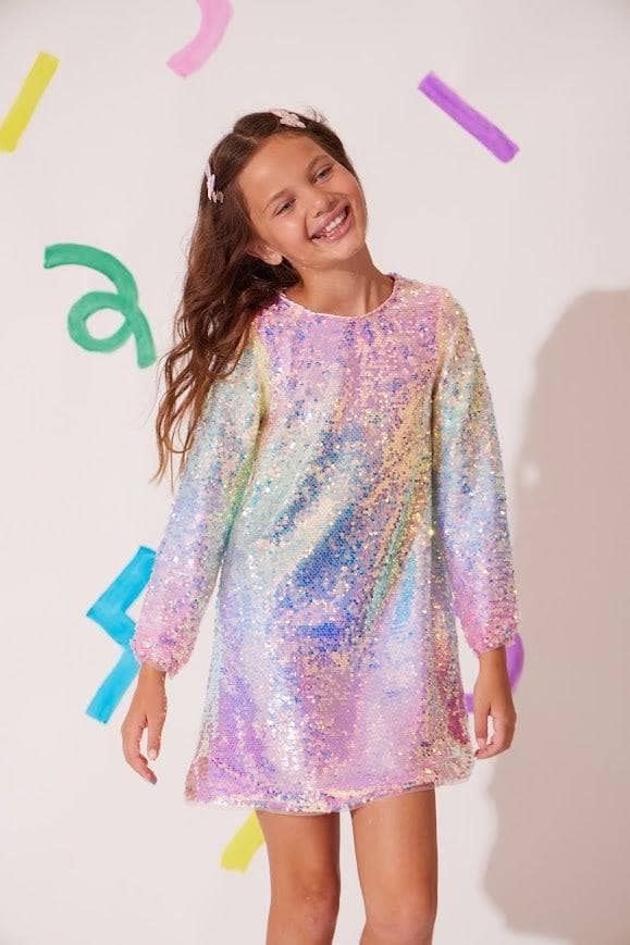 Lola & the Boys Lola & The Boys Sequin Ombre Party Dress