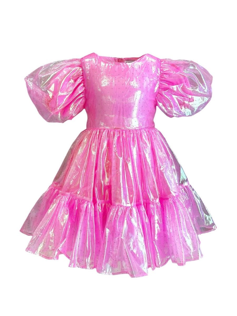Lola & the Boys Lola & The Boys Crystal Pink Hologram Dress