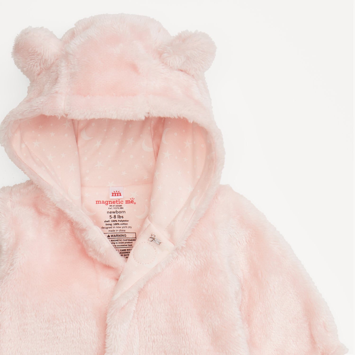Magnetic Me Magnetic Me Pink Blossom Minky Bear Footie