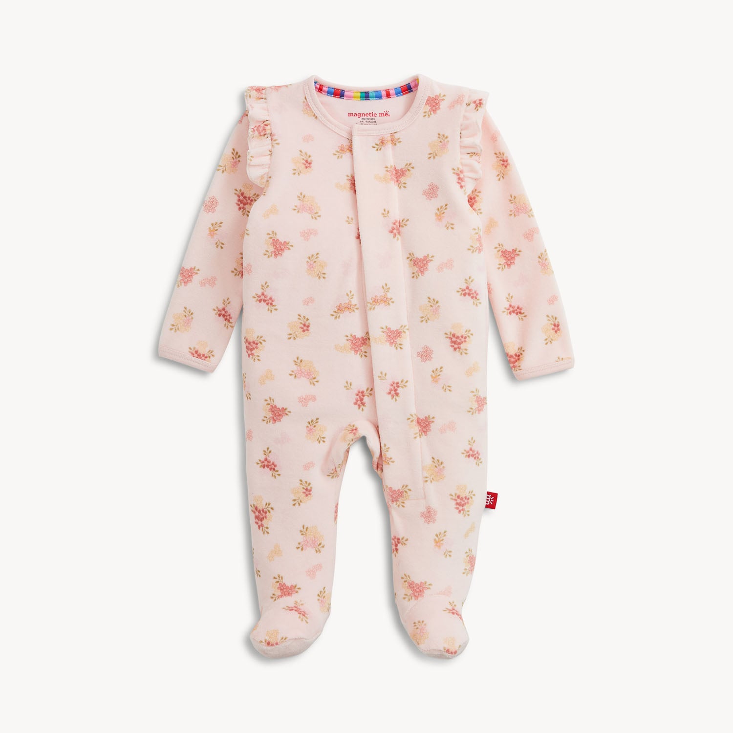 Magnetic Me Magnetic Me Floral Girls Velour Footie
