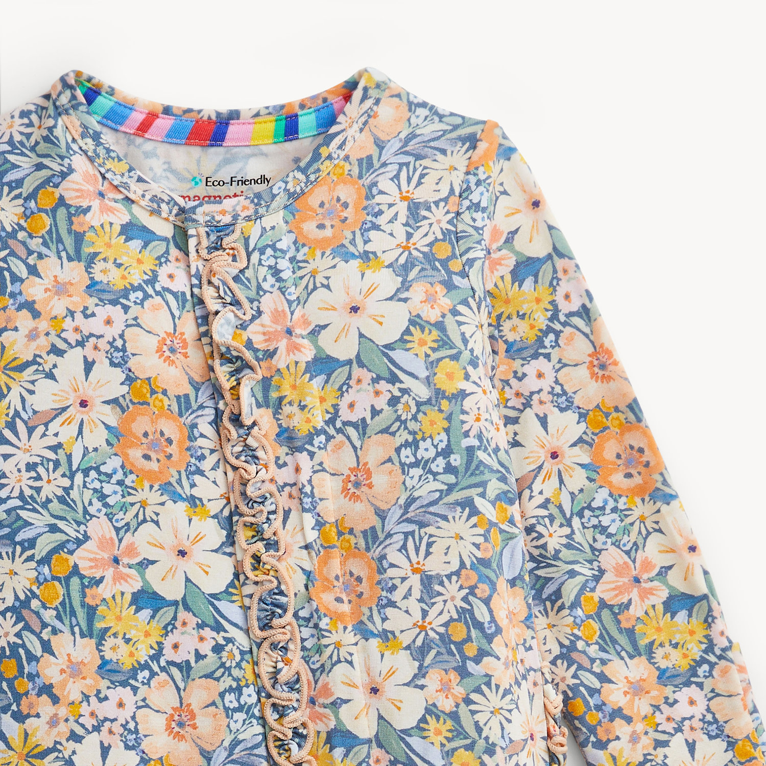 Magnetic Me Magnetic Me Flora Modal Ruffle Footie