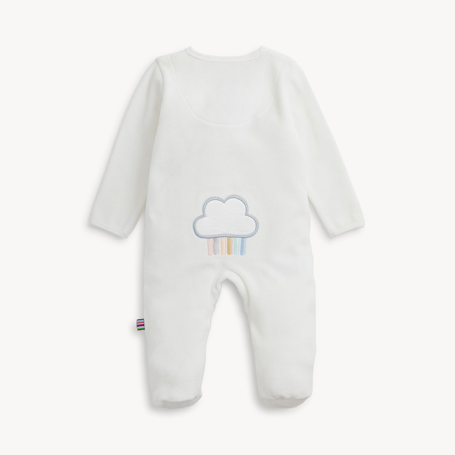Magnetic Me Magnetic Me Embroidery Giraffe Cream Velour Footie