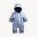 Magnetic Me Magnetic Me Blue Solid Metallic Boys Puffer Pram