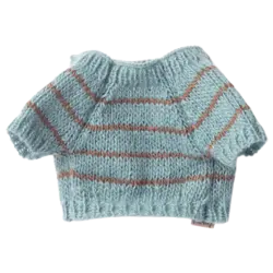 maileg Maileg Puppy supply, Small, Knitted sweater -  Dusty blue